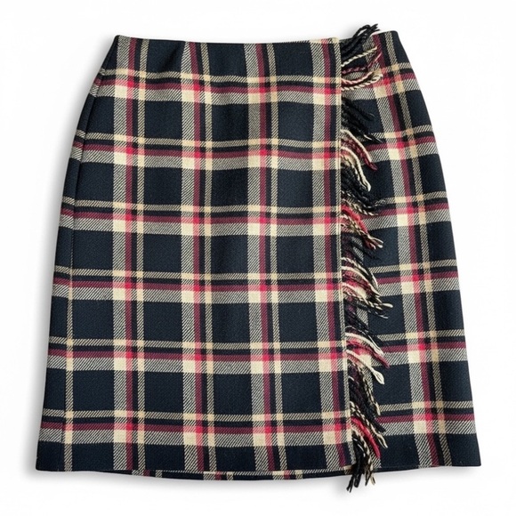 Sag Harbor Dresses & Skirts - SAG HARBOR Vintage plaid Wool red/black/tan skirt size 8